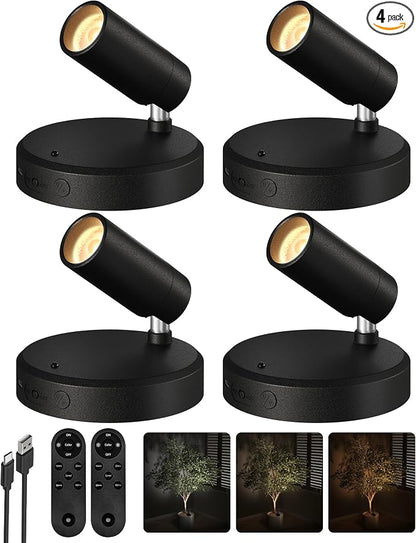 EZVALO Spotlights Indoor with Remote, 5500mAh Rechargeable Picture Lights by EZVALO