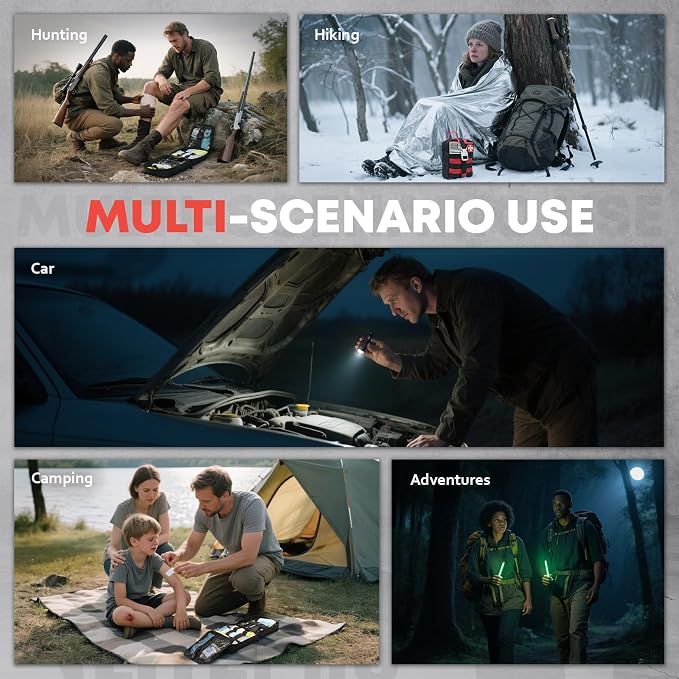 242Pcs Survival First Aid Kit Molle System IFAK Medical Kit - Image 8