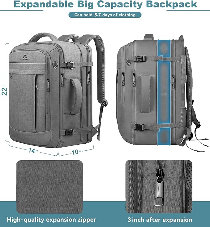 AREYTECO 60L Travel Laptop Backpack - Image 2
