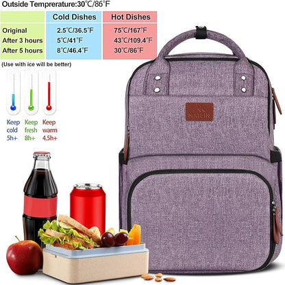 MATEIN Womens Backpack with Lunch Compartment, Fits 17 Inch Laptop Backpack - Image 2