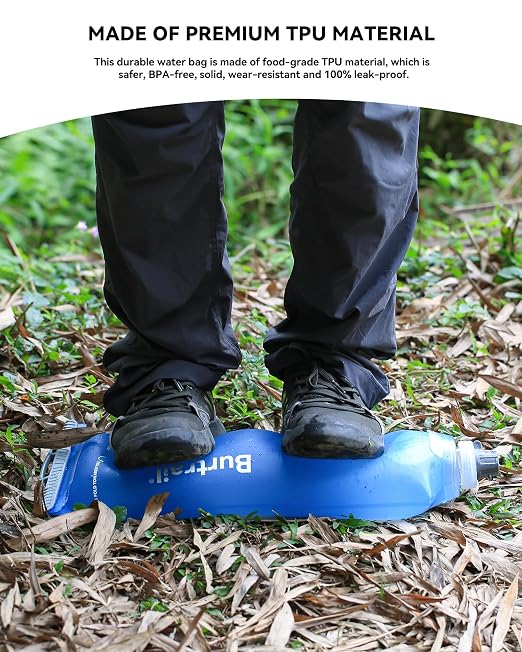 3L Gravity Fed Water Bag, Collapsible Portable Hydration Reservoir Compatible - Image 4