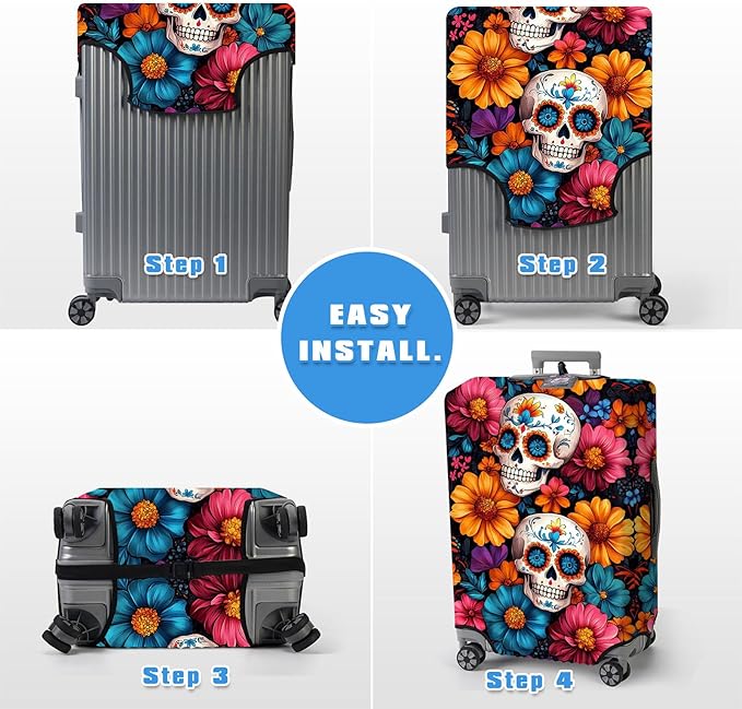 Luggage Cover Protector for 26-28 Inch Suitcases, TSA Approved Elastic Travel - Image 6