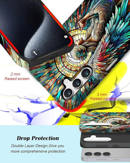 Compatible for Samsung Galaxy S25 FE 5G Case, Dual Layer Heavy Duty 2 in 1 - Image 3