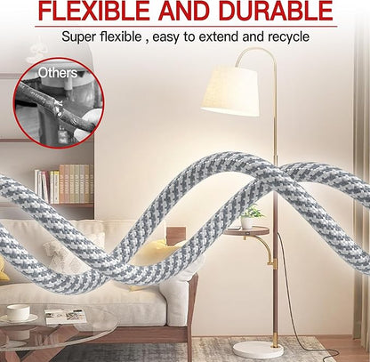 16/3 Braided Extension Cord 6 FT, Braided Extension Cord Flexible & Durable - Image 6