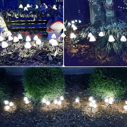 OZS 2PK 32LED 55FT Mushroom Solar Garden Lights Outdoor, Solar String Lights - Image 2