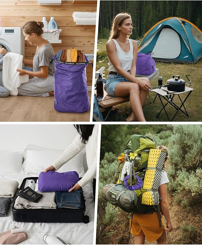 Travel Laundry Bag, Pump-free Vacuum Compression Dirty Clothes Bag, Large - Image 6