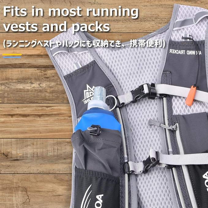 Azarxis TPU Soft Flask Collapsible Water Bottle Running Folding Gel Water - Image 6