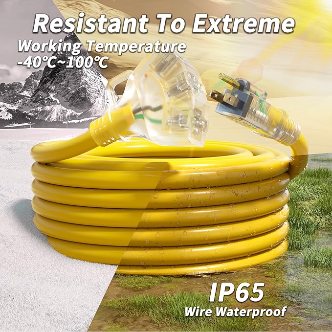 PlugSaf 3 FT 12/3 Gauge Outdoor Extension Cord - Image 5