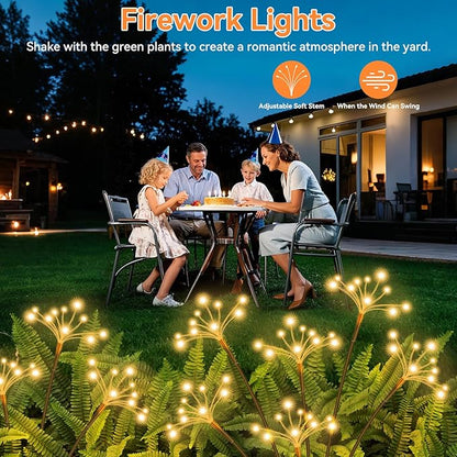 Solar Garden Lights 2 Pack Waterproof Solar Swaying Starburst Light Outdoor - Image 7