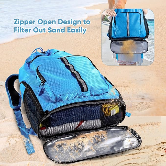 Large Beach Backpack Waterproof Sandproof - Image 3
