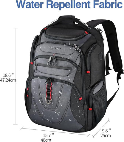KROSER Friendly Travel Laptop Backpack 17.3 inch XXXL Gaming Backpack - Image 2