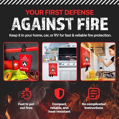 Fire Blanket 2 Pack 40”x40” - Image 2