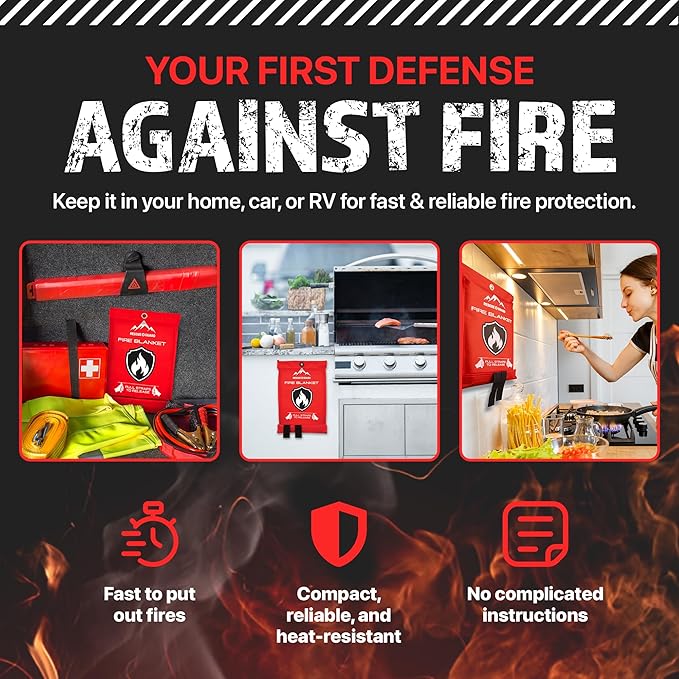 Fire Blanket 4 Pack 40”x40” - Image 3