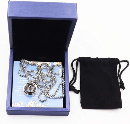 Engraved Compass Necklace, Navigation Compass Necklace - Image 5