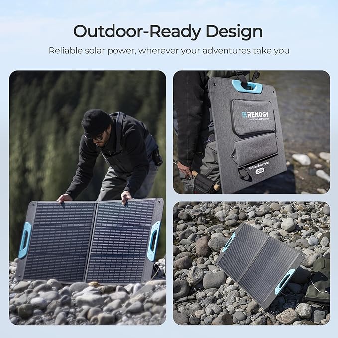Renogy 100 Watt Solar Panel, N-Type 100W Portable Solar Panels w/Kickstands - Image 5