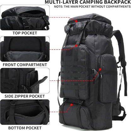 Hiking Backpack for Men 70L/100L Camping Backpack Military Rucksack Molle 3 - Image 3