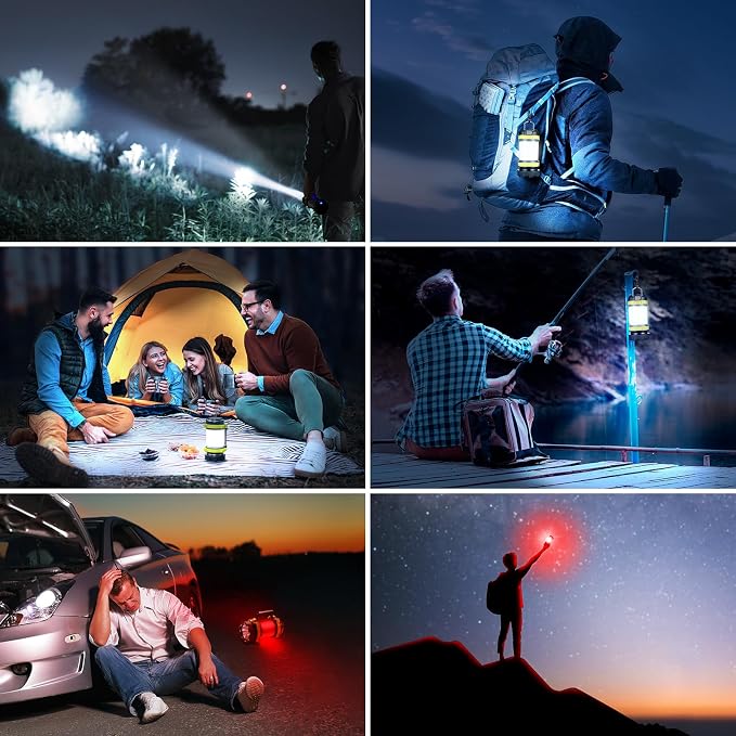 LED Camping Lantern Flashlight Rechargeable, Consciot Portable Torch - Image 7