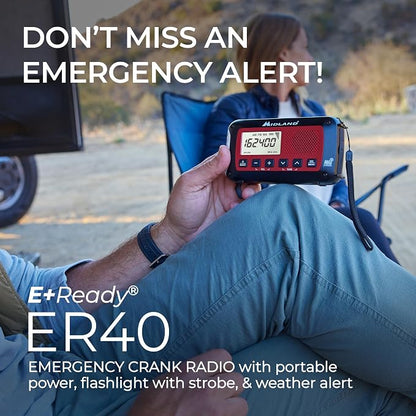 Midland ER40 Emergency Crank Weather Alert Radio w/Flashlight - Image 4