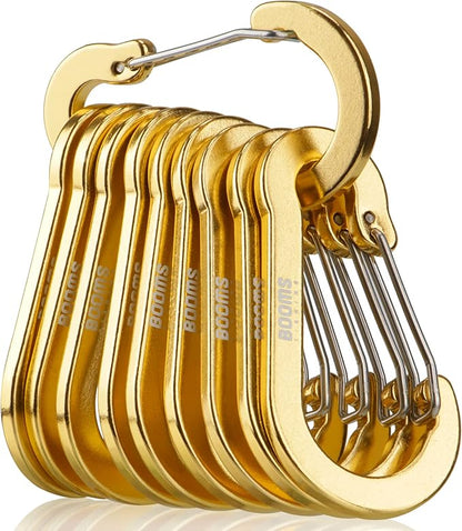 Booms Fishing CC5 Multi-Use Carabiner Clips, 10 Pack 2.3"/ 3.1" Caribeener Clips by BoomsFishing