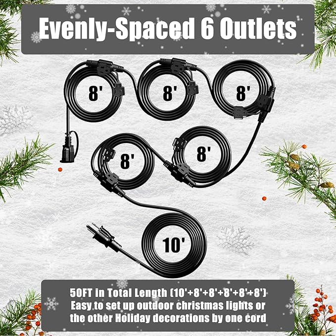 Eversimpleinc Black Outdoor Extension Cord - Image 2