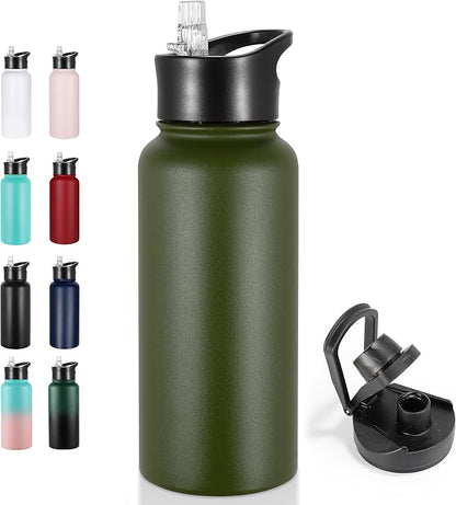 VEGOND 32 oz Insulated Water Bottle Stainless Steel Metal Water Bottles by VEGOND
