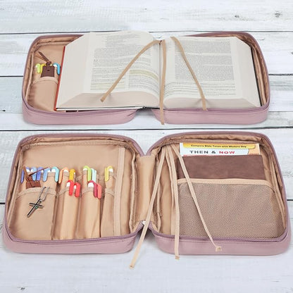 FINDCOZY Bible Cover for Women, Durable Carrying Book Case Church Bag for - Image 2