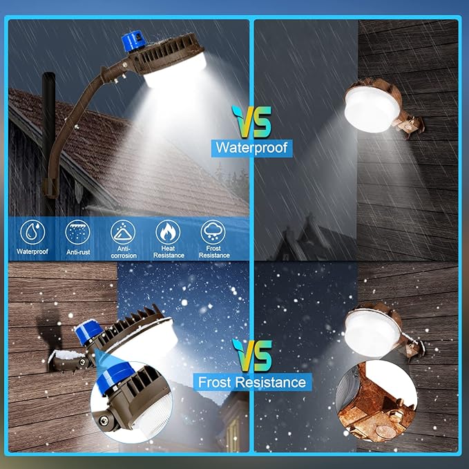 ledmo 120W LED Barn Light Dusk to Dawn Outdoor Lighting 18000lm 5000K LED - Image 7