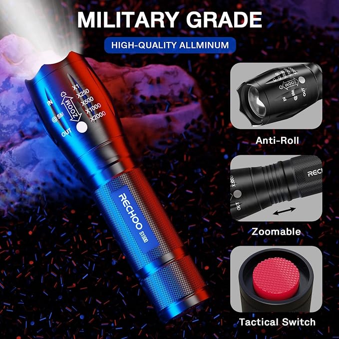 RECHOO 8 Pack LED Flashlight, Bright Powerful Flash Light - Image 4