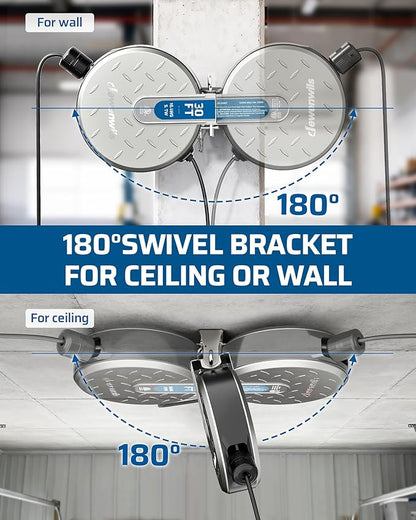 DEWENWILS 30FT Retractable Extension Cord Reel, Ceiling/Wall Mount 16/3 SJTW - Image 4