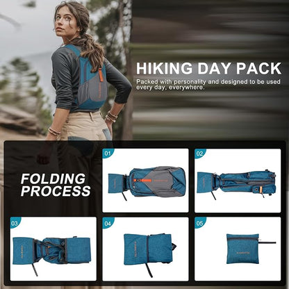 FIORETTO 10L Hiking Backpack for Women Men Mini Packable Backpack Lightweight - Image 9