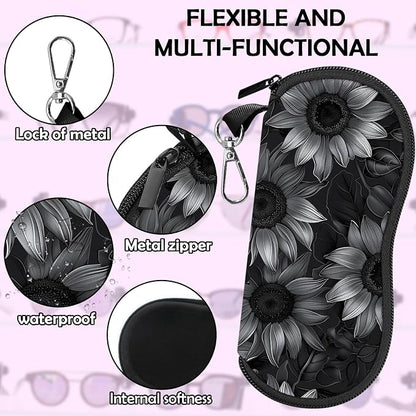 Glasses Case Sunglasses Eyeglass Soft Case Zipper Light Neoprene Pouch - Image 4