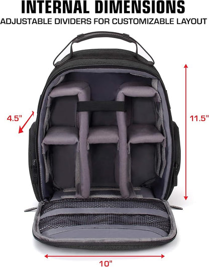 USA Gear Audio Equipment Backpack Fits Audio-Technica System 10, Shure BLX4 - Image 2