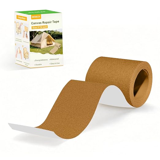 Besezx Canvas Repair Tape, Outdoor Gear Patch, 3x79 Inches, Waterproof by Besezx