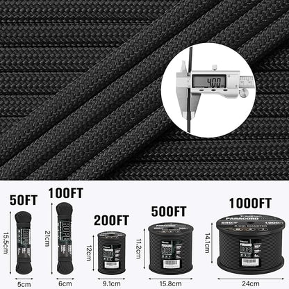 Paracord Rope 550 lb - 200ft 5/32" Parachute Cord 4MM 7-Strand para Cord - - Image 5