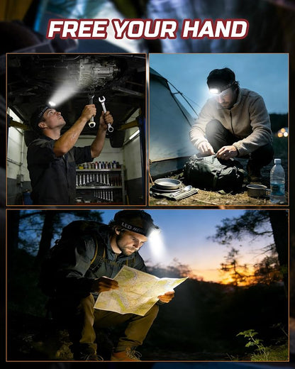 Lichamp Camping Headlamp Flashlight 4 Pack, Outdoor Battery Powered Head Lamp - Image 6