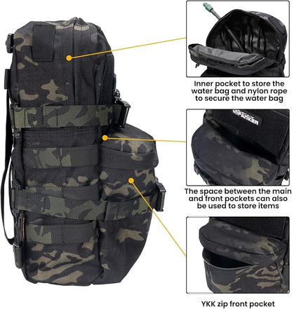 EXCELLENT ELITE SPANKER Tactical MOLLE Hydration Backpack Water Bladder Carrier - Image 4