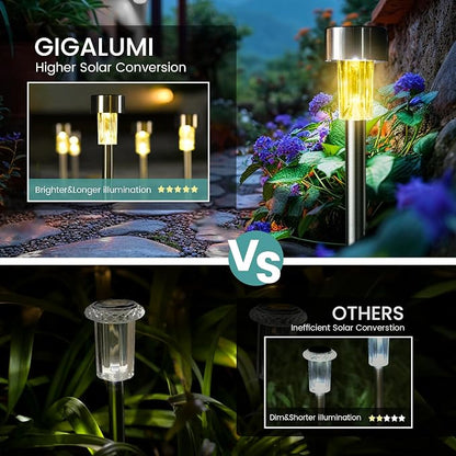 GIGALUMI 24 Pack Solar Path Lights Outdoor, Solar Lights Outdoor Waterproof - Image 3