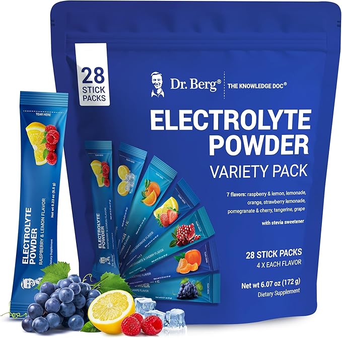 Dr. Berg Sugar Free Electrolyte Powder Packets by DrBergNutritionals