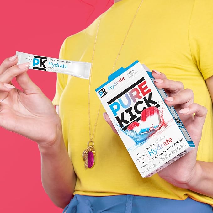 Pure Kick Hydration Singles To Go Drink Mix, Ice Pop, Includes 12 Boxes - Image 5