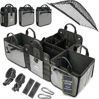 Modular 4-Section XL Trunk Organizer – Car Storage by DURABLEZ
