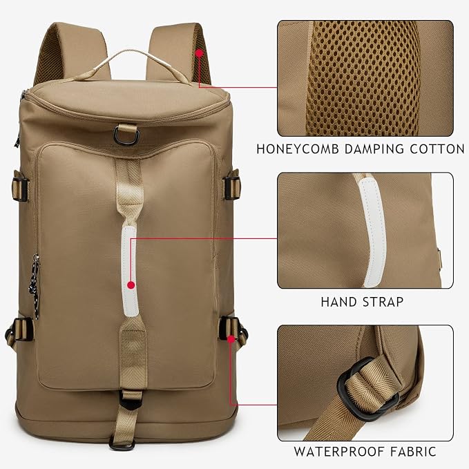 Gym Duffle Bag Waterproof black Laptop Backpack Suitable - Image 3