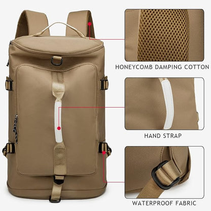 Gym Duffle Bag Waterproof black Laptop Backpack Suitable - Image 3