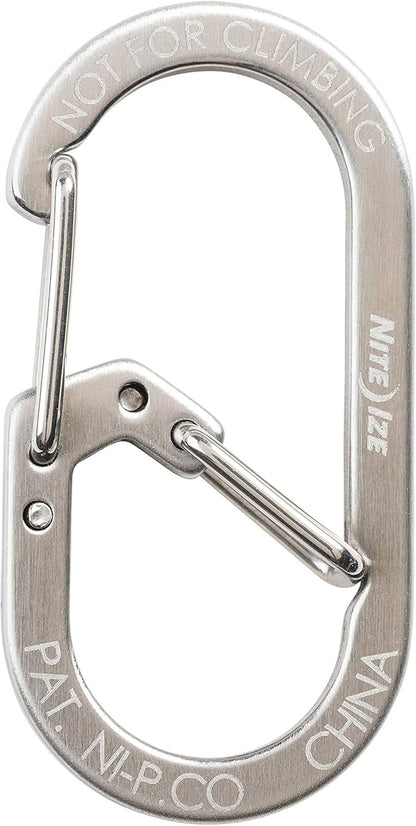 Nite IZE GS1-11-2R6 G-Series Dual Chamber Carabiner, Size #1, Stainless Steel - Image 3