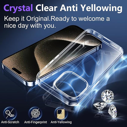 Red2Fire New Designed for iPhone 15 Pro Max Case Clear, Shockproof Slim Case - Image 3