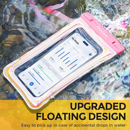 ProCase 2 Pack Floating Waterproof Phone Pouch IPX8, Universal Dry Bag Fits - Image 2