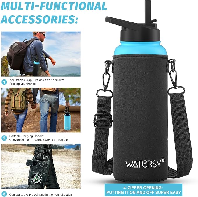 40oz Insulated Water Bottle, BPA Free&Leak Proof, Stainless Steel Water Flask - Image 6
