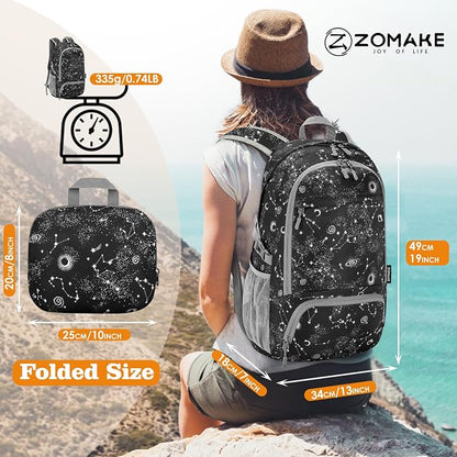 ZOMAKE Lightweight Packable Backpack 30L, Foldable Hiking Backpacks Water - Image 3