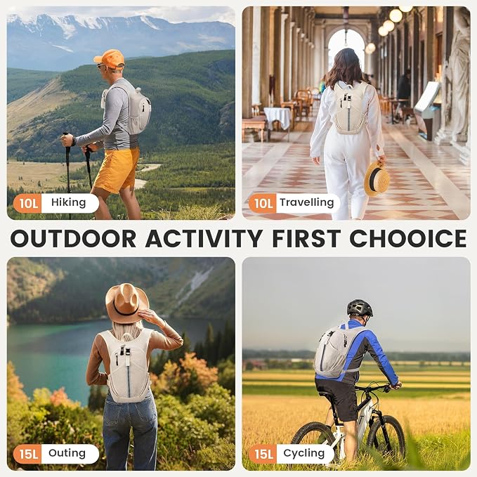 Small Hiking Backpack 10L- Lightweight Packable Foldable Backpack - Image 9