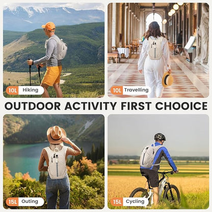 Small Hiking Backpack 10L- Lightweight Packable Foldable Backpack - Image 9