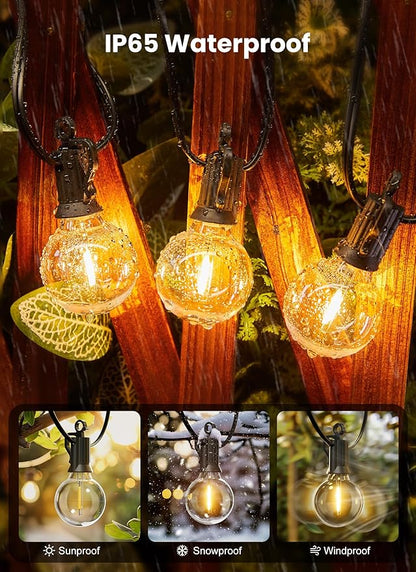 Brightown Outdoor String Lights, 200FT 100+2 G40 Bulbs Shatterproof Patio Lights - Image 4